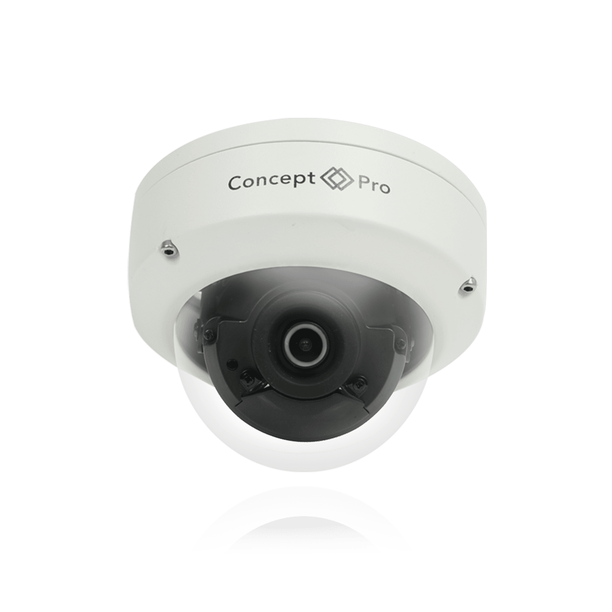 White 8MP IP 2.8mm Fixed Lens Compact Dome camera that can be used in a retail environment.