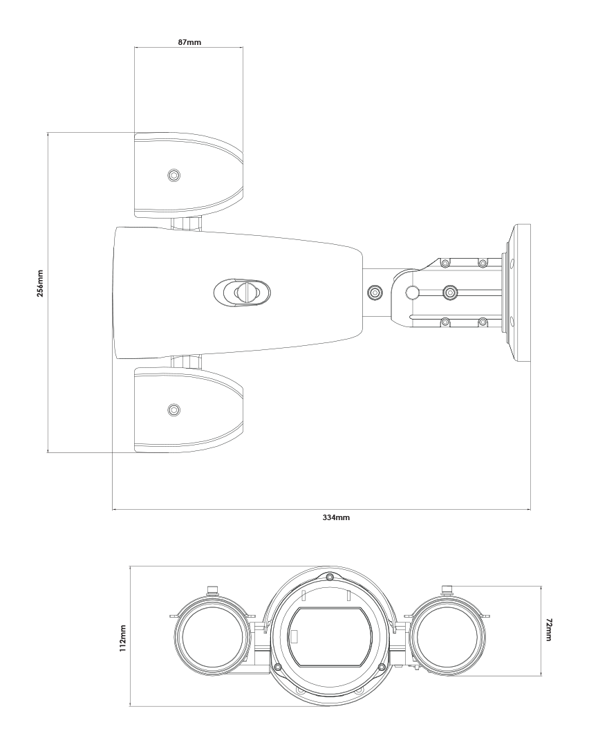 varifocal bullet camera dimensions