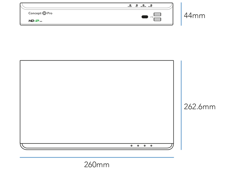 professional NVR dimensions