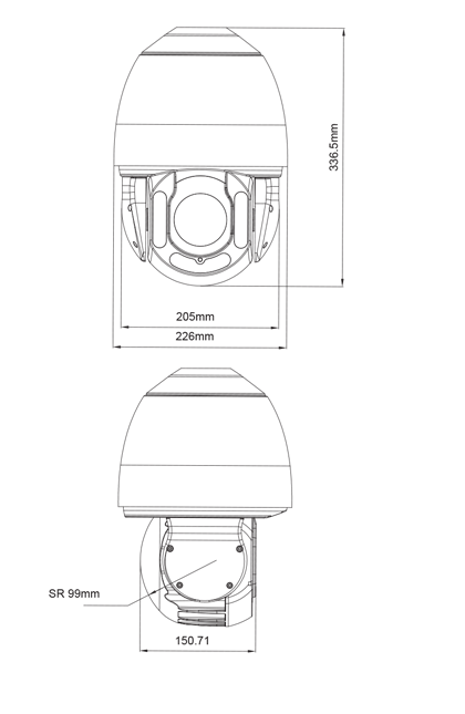 PTZ dimensions