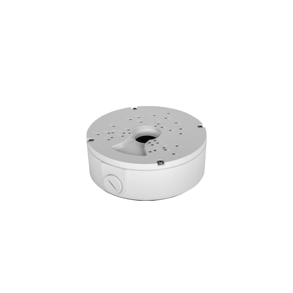 A round white base for external Turret Camera.