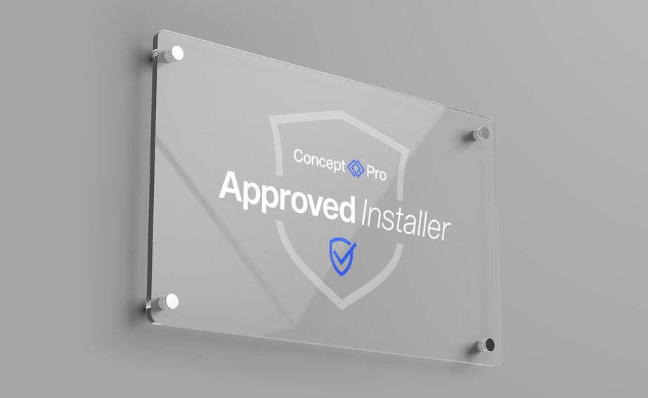 Approved installer wall-plaque Concept Pro